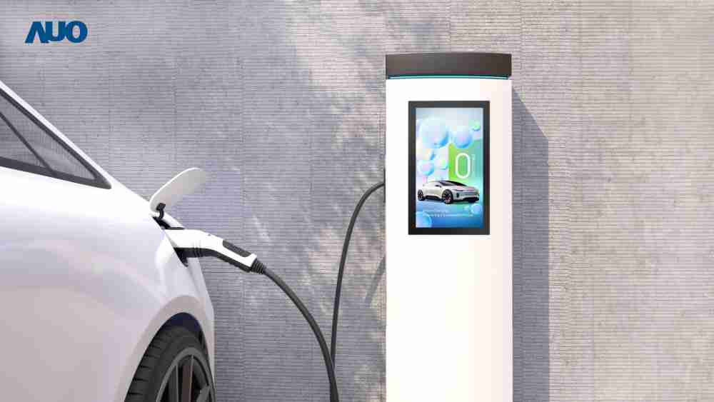 友達〝EVSE車用充電樁解決方案〞專為電動汽車充電樁設計，，，，具有高亮度、、、克服戶外艱難環境的耐溫、、、耐紫外線等特性，，並搭載散熱性及擴充性強的高效能工業電腦，，，，可實現人機互動訴求，，，，如資訊顯示、、、、支付等應用